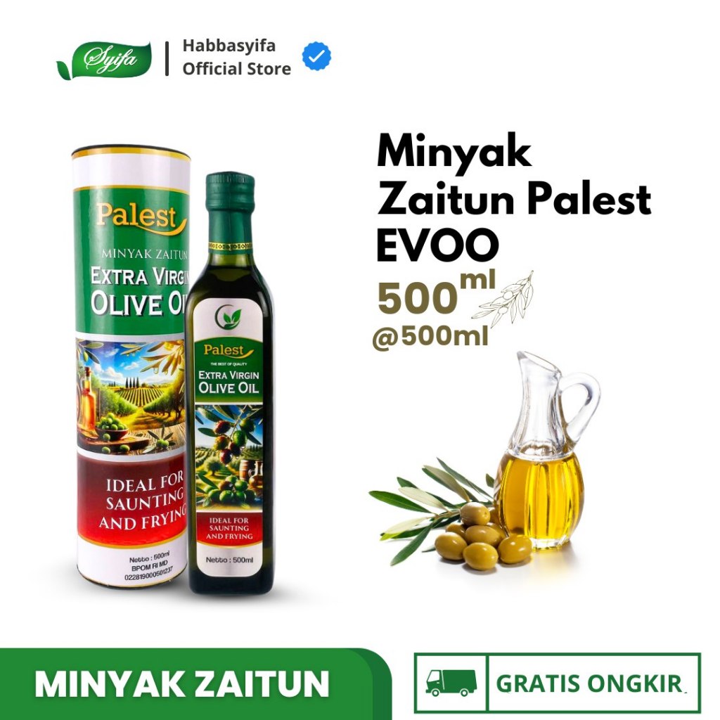 Jual Minyak Zaitun Palestin Extra Virgin Oil 500 ml | Shopee Indonesia