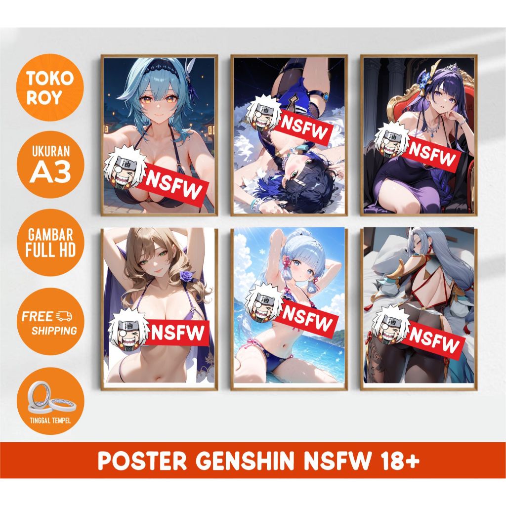 Jual Poster Dinding Anime Game Genshin Impact A3 Wallpaper NSFW Poster — free download