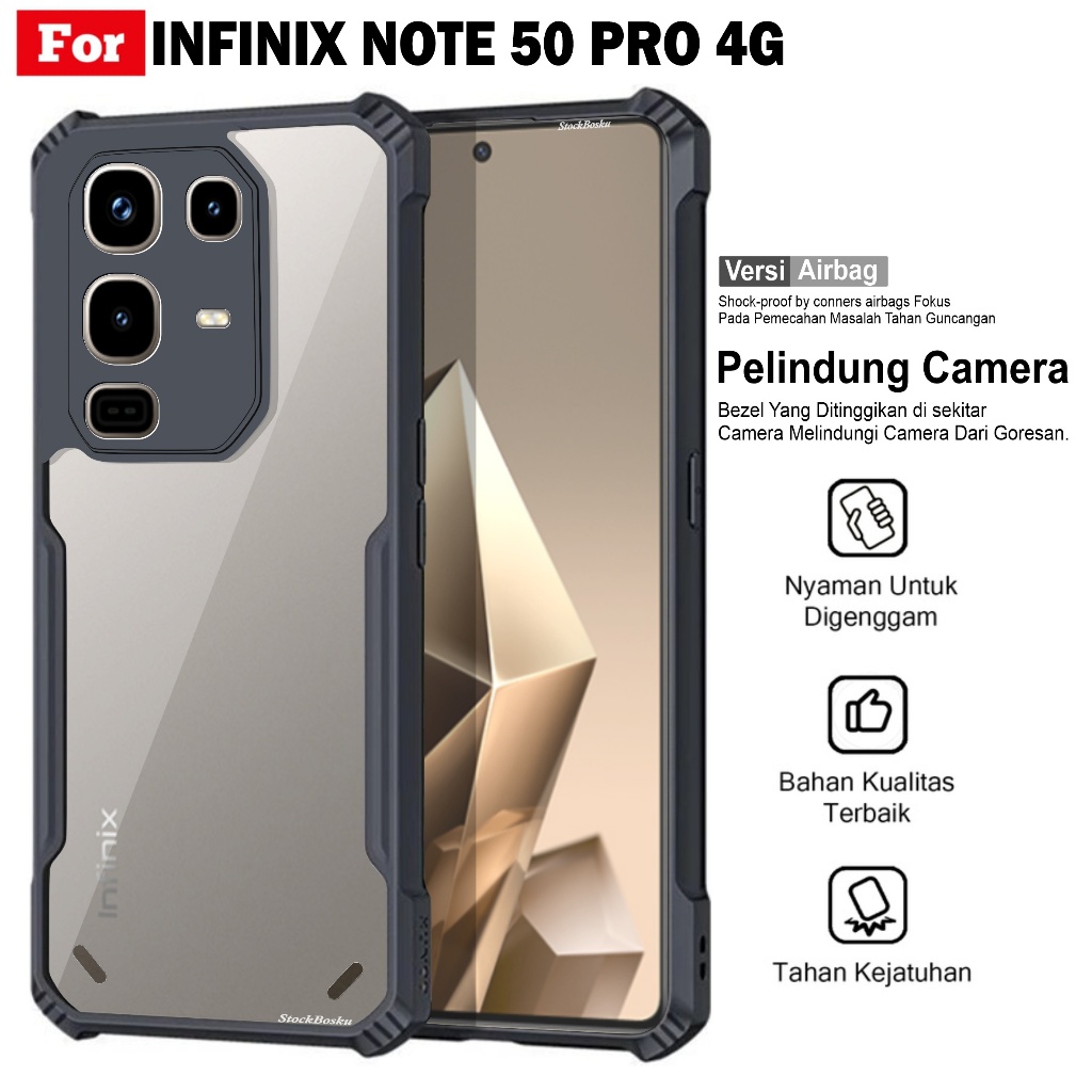Jual Case Infinix Note 50 Pro 4G Shockproof Fusion Armor Transparant ...