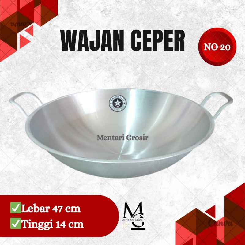Jual wajan ceper ukuran no 20 aluminium cor cap bintang satu | Shopee ...