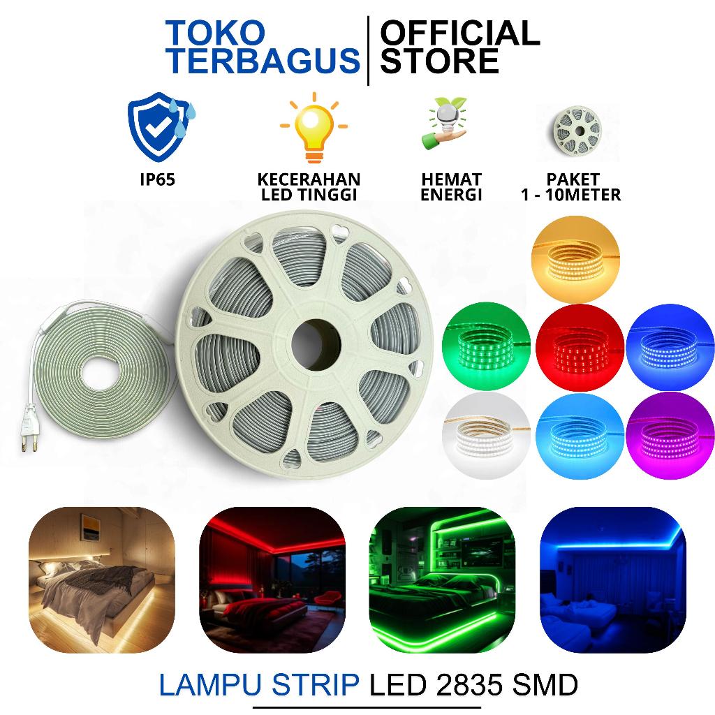 Jual PAKET LAMPU LED STRIP LENGKAP TINGGAL COLOK METERAN LAMPU 2835 SMD ...