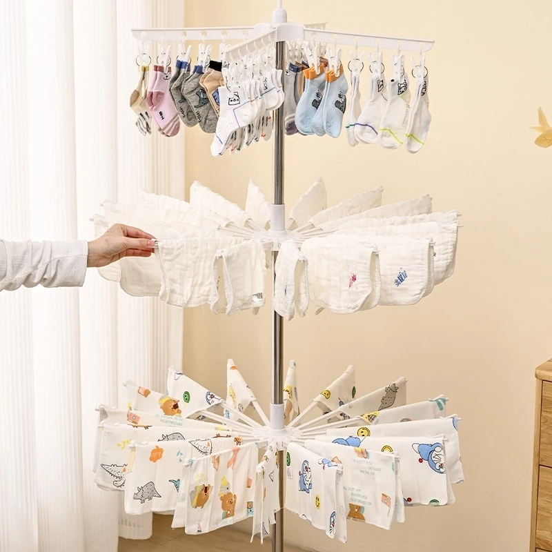 Jual Jemuran menara rak jemuran baju bayi lipat rak susun handuk ...