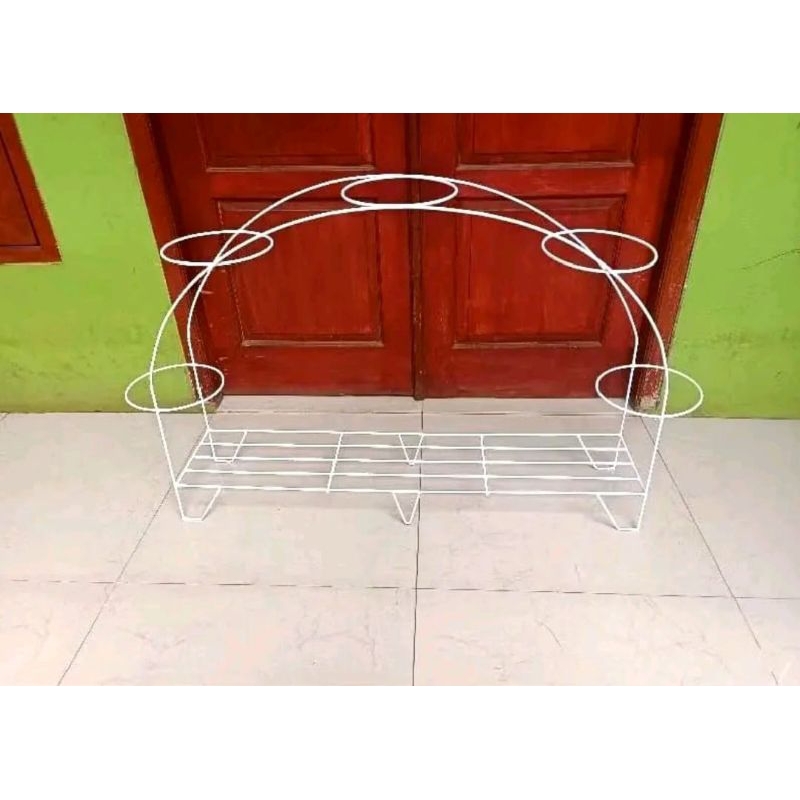 Jual Rak Pot Bunga Besar/Alas Rak Pot Bunga 5 Lobang/Dudukan Rak Pot ...