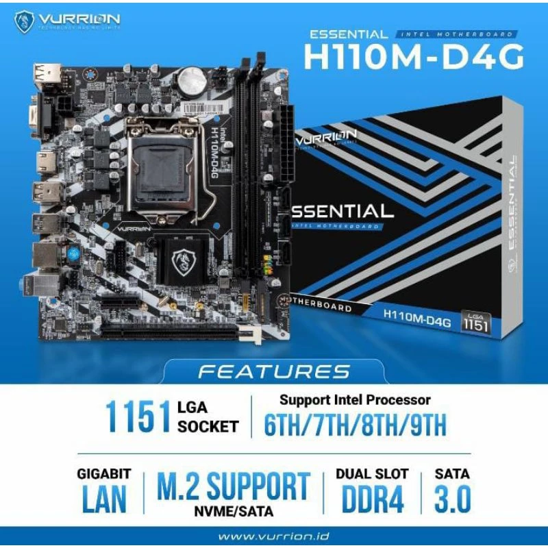 Montherboard vurrion essential h110m-d4g m2 nvme lga 1151