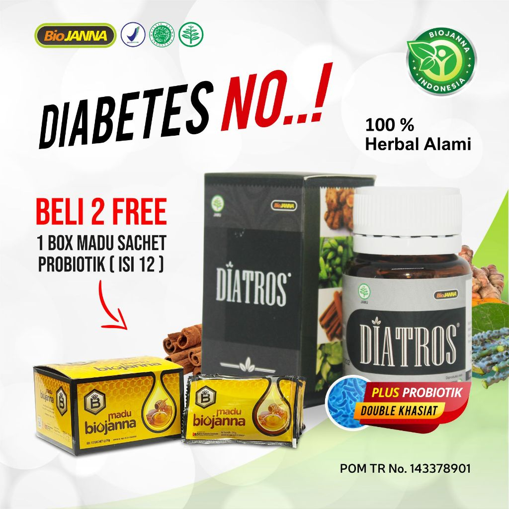 Kapsul Diatros | Obat Herbal Diabetes | Obat Herbal Gula Darah Tinggi  (Herbal Anti Diabetes)
