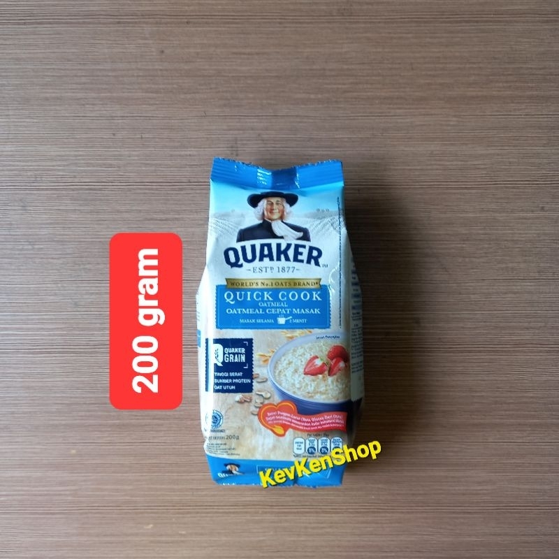 Jual Quaker Oat Instant Merah 200 gram atau Quick Cook Biru Oatmeal ...
