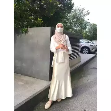 Satin Long Skirt Rok Satin Panjang M Sampai 3XL