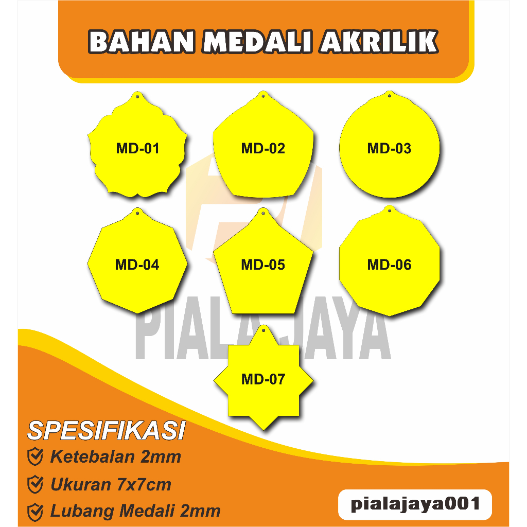 Jual MEDALI AKRILIK FREE STIKER | MEDALI MURAH BAHAN AKRILIK | Shopee ...