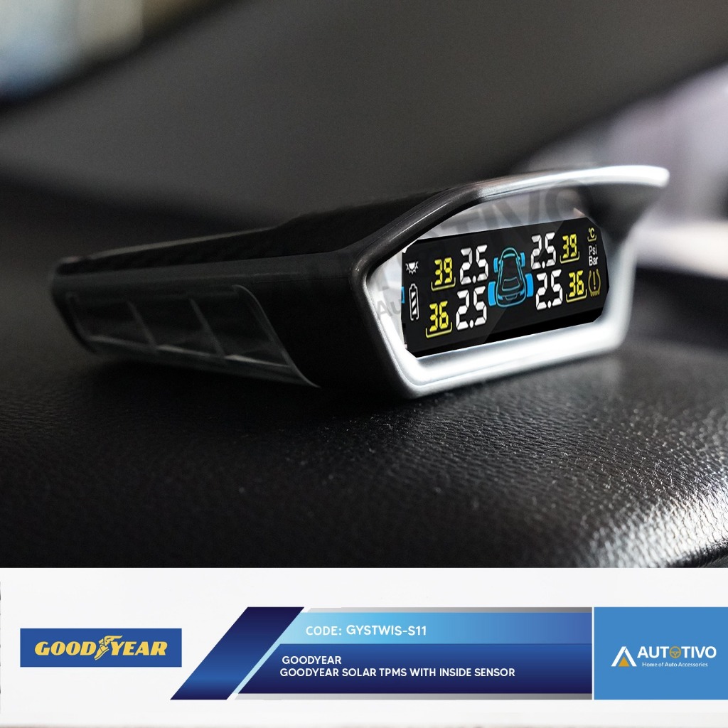 Jual Goodyear Solar Powered TPMS Pengukur Tekanan Ban Mobil | Shopee ...