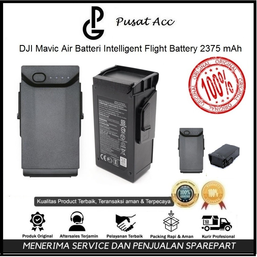Batteria Intelligente Per Drone DJI Mavic Air, 11.55V 2375mAh, Fino A 21 Minuti Di Volo - Solo Per Caricabatterie Originali