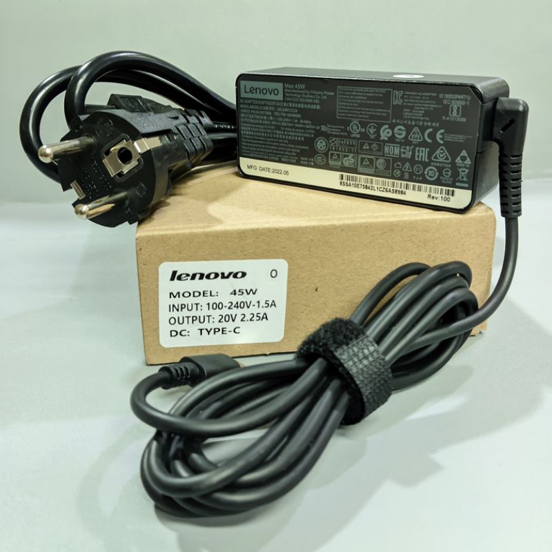 Caricabatterie USB-C Originale Lenovo 45W Per ThinkPad T470 - Modello ADLX45YLC3A