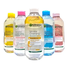 Garnier Micellar Water 400ml Pink Biru Kuning Biphase Oil Infused Rose Vit C 400ml Pembersih