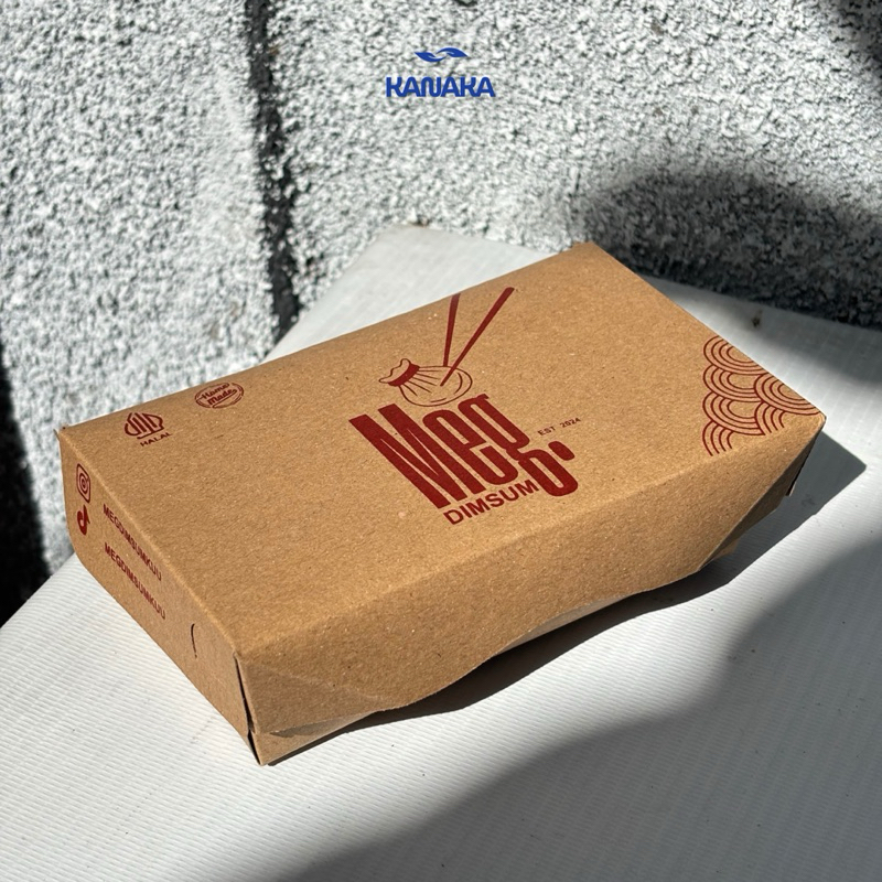 Jual Custom Paper Lunch Box Kraft Size M - Rakit - Food Grade - Eco ...
