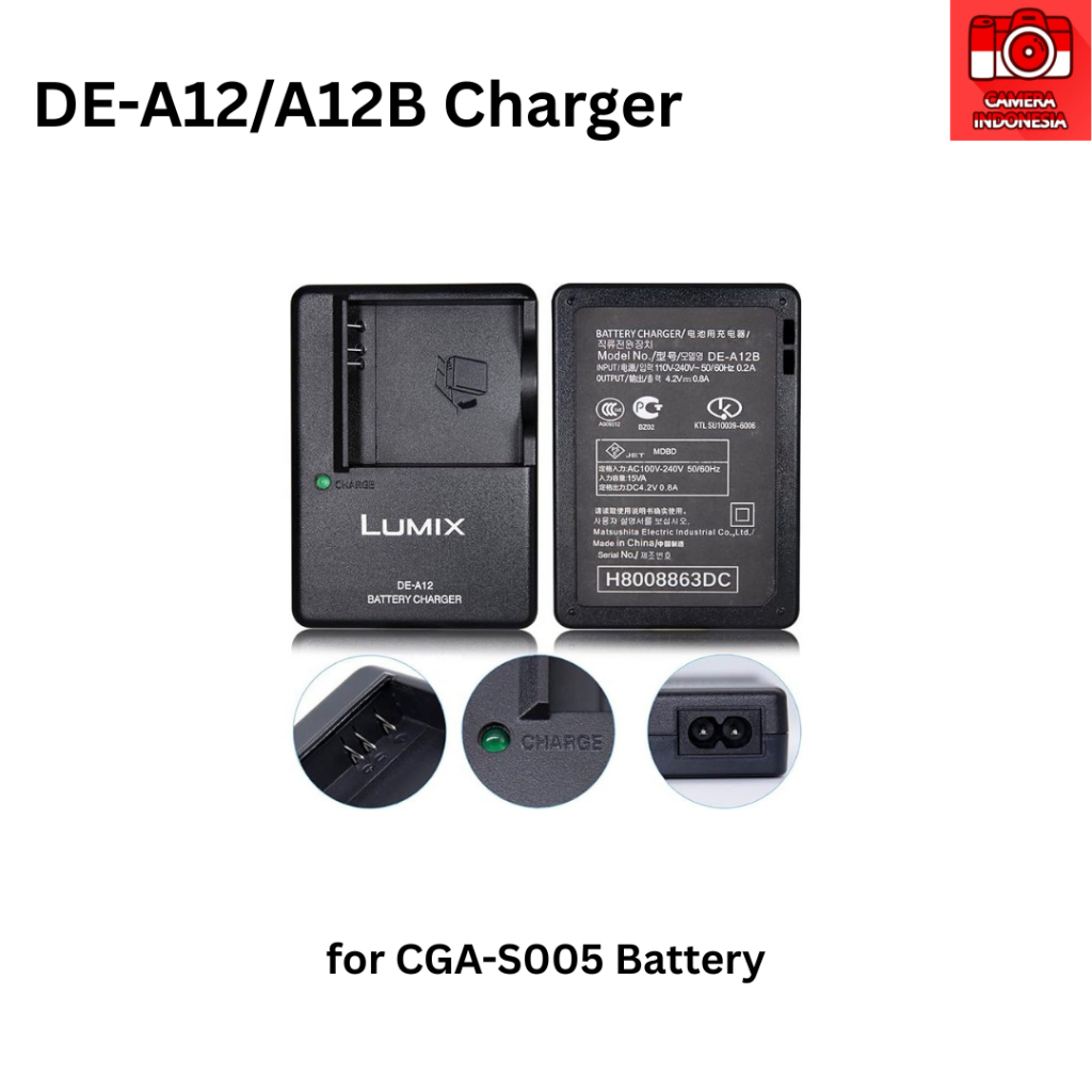 Vhbw Chargeur Double Compatible Panasonic Lumix DMC-FX07 FX10 FX12 FX100 - Station De Charge Rapide Avec Témoin LED