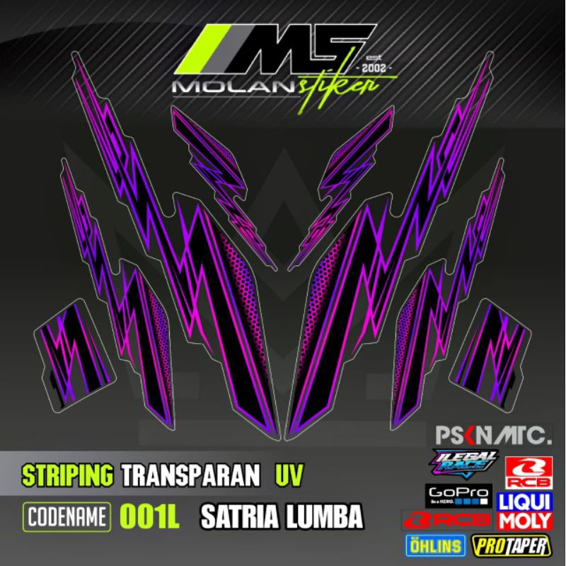 Jual Decal Sticker Striping Variasi Transparan Uv Satria R Lumba Satria ...