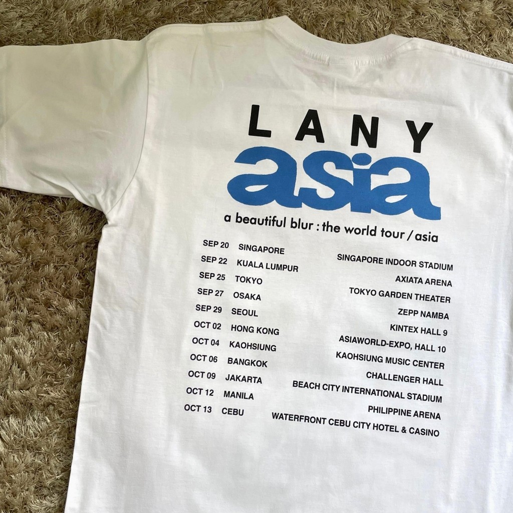 Jual LANY - A BEAUTIFUL BLUR ASIA TOUR T-SHIRT (FRONT & BACK