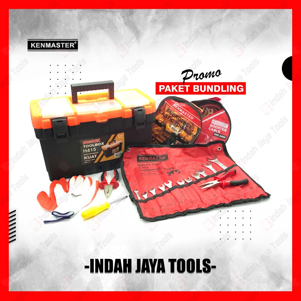 Jual KENMASTER PAKET BUNDLING Toolbox Kit - Tempat Kunci Perkakas Tool ...