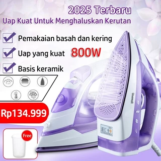 Unewell 2025 Setrika Uap Handheld Portable Multifungsi Low Watt 800W Tapak Non-Stick