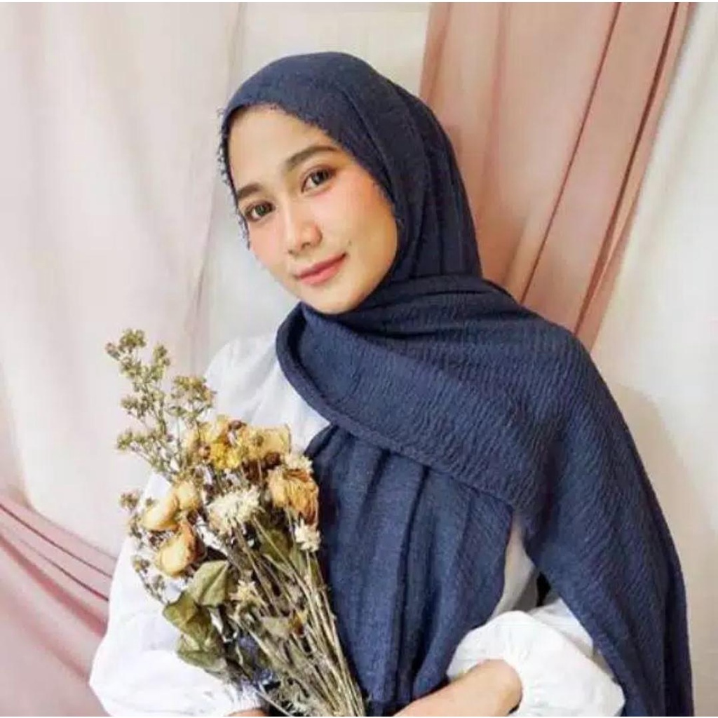 Jual Pashmina Crinkle Hijab Phasmina Kusut Jilbab Pasmina Crinkle