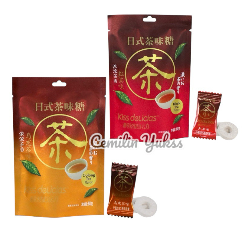 Jual Kiss Delicias Tea Mint Candy 60g Permen Sugar Free Rasa Mint Teh