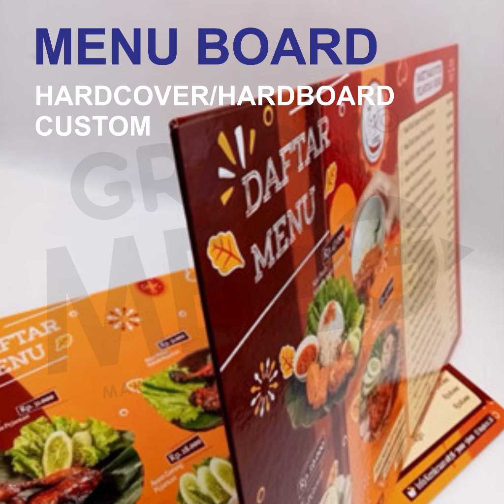 Jual Cetak Menu Board, Menu Hardcover, Handmenu custom | Shopee Indonesia