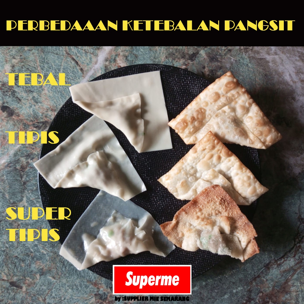 Jual kulit pangsit mentah / kulit dimsum / kulit gyoza / wonton skin ...