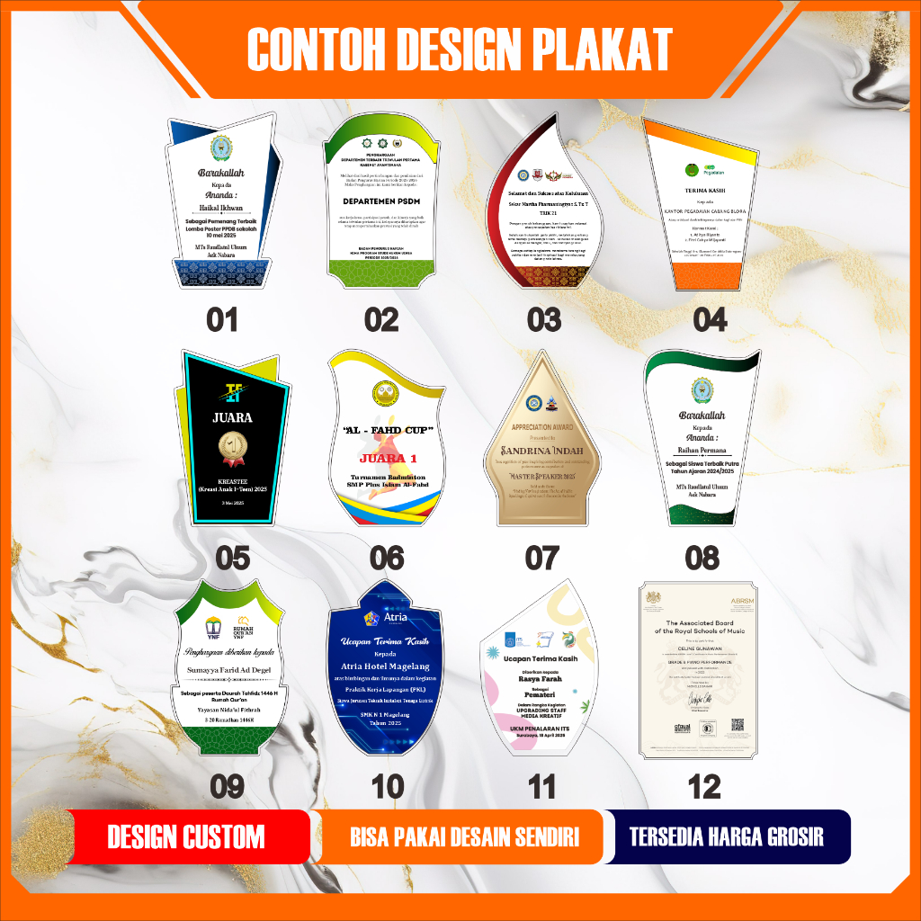 Jual Plakat / Vandel Akrilik Custom Sticker Ketebalan 2mm | Shopee ...
