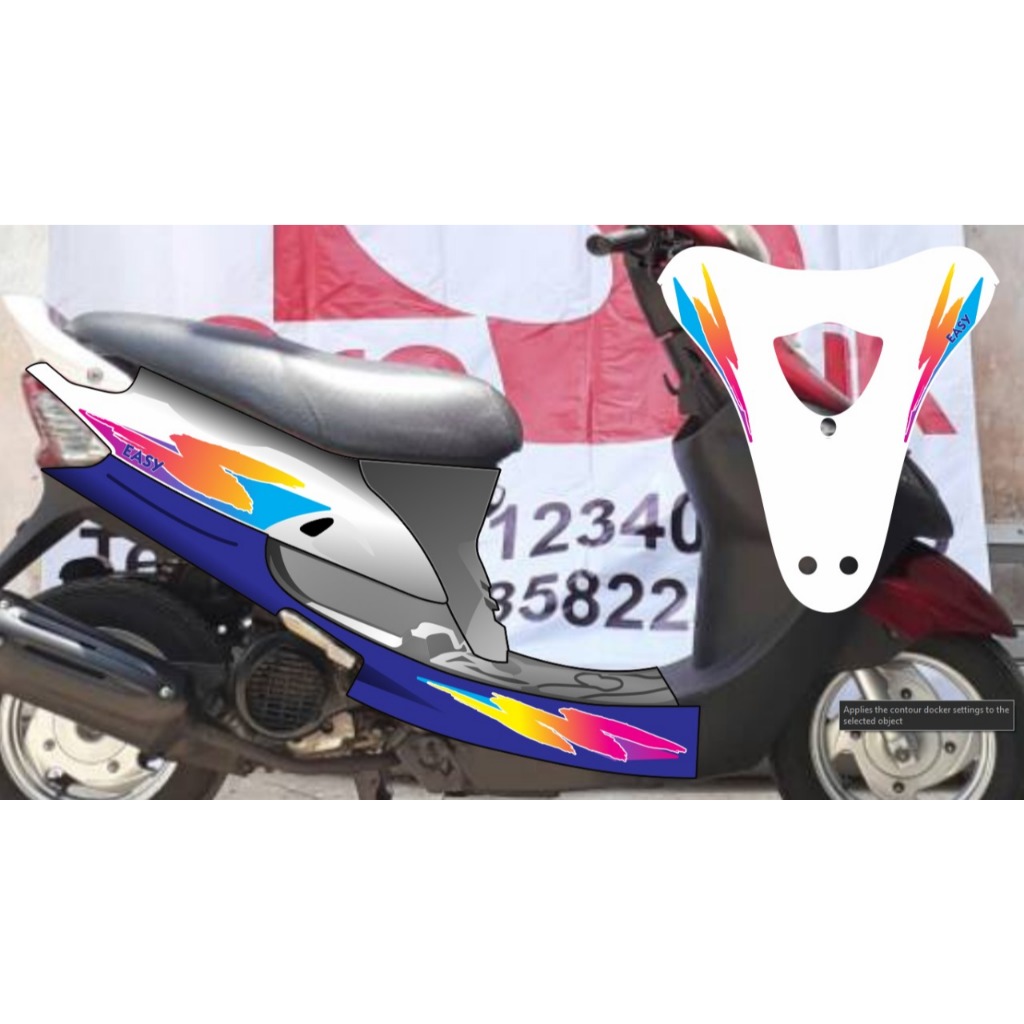 Jual Decal/Sticker/Striping/Livery KYMCO EASY100 001 KALCER | Shopee ...