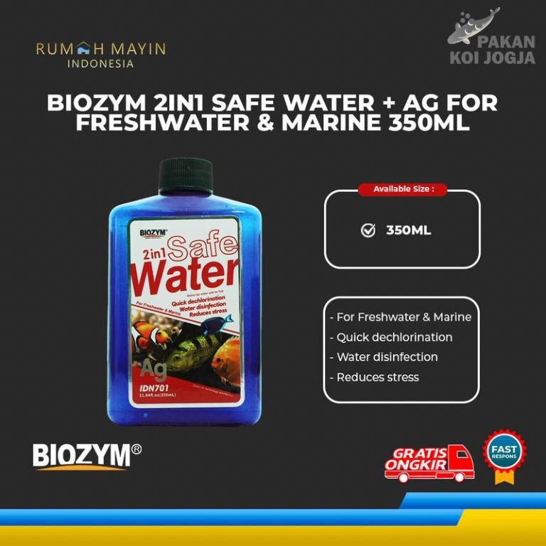 Jual Biozym 2in1 Safe Water Stabilizer + Ag for Freshwater & Marine ...