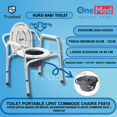 Jual COMMODE CHAIR ONEMED FS810 / COMODE KURSI TOILET BAB ONEMED TANPA ...