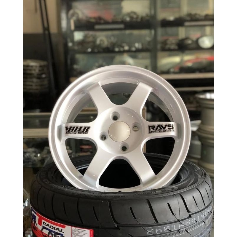 Jual Velg Rays TE37 R15 White (NEW) | Shopee Indonesia