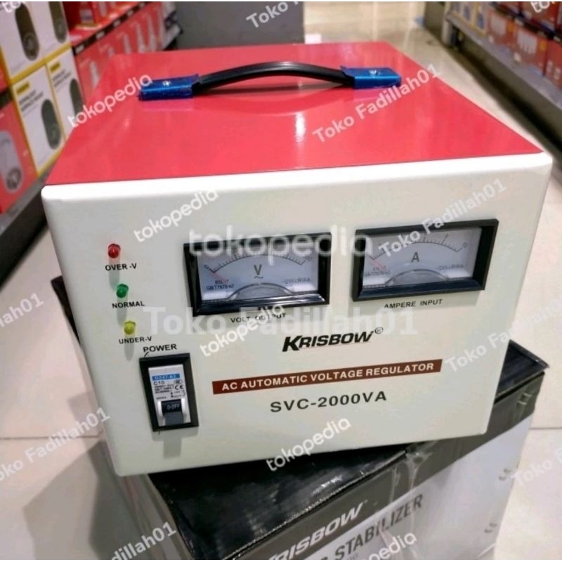 Jual KRISBOW Stabilizer Analog Svc 2000 Va / Stabilizer Listrik 2