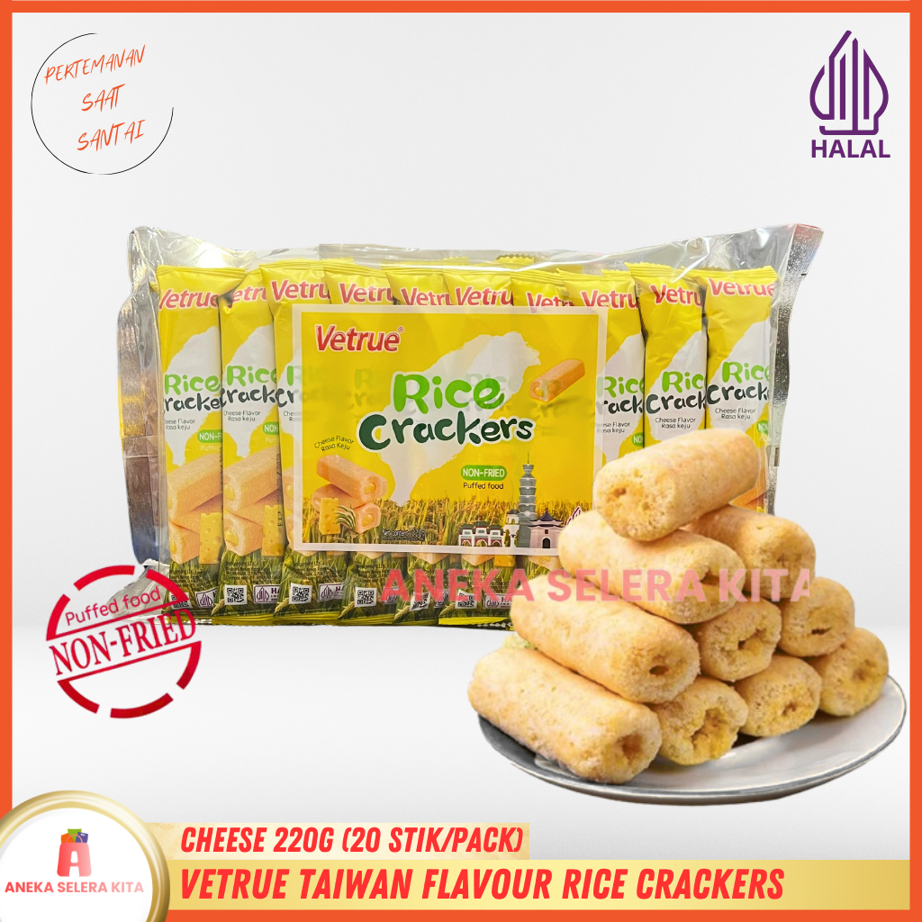 Jual Vetrue Taiwan Flavour Rice Crackers Bentuk Stick Rasa Cheese ...