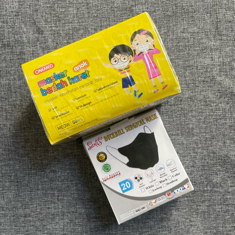 Jual Masker Anak Motif ONEMED Earloop 3ply isi 50pcs / SANTIS Earloop ...