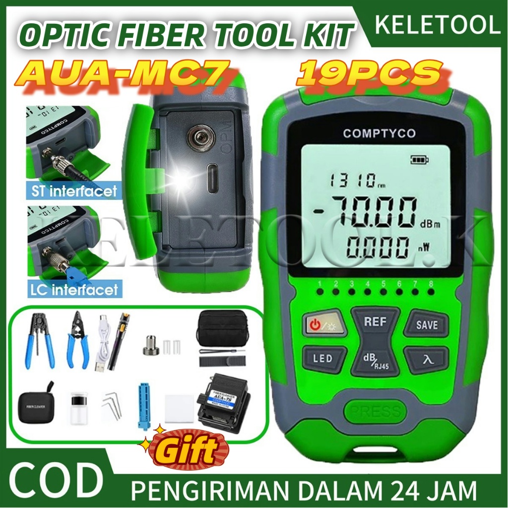 Jual AUA-MC7 Optik Alat Optik FTTH Tool Kit Alat Fiber Optik Fiber Tool ...