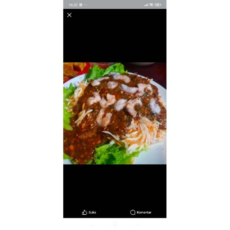 Jual Rujak ubi / hasang dengan udang yang lebih banyak / rujak ...