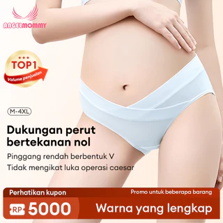 ANGEL MOMMY Celana Dalam Menyusui Maternity Underwear Panty Cotton Pregnant Panties Low Waist U-Shaped