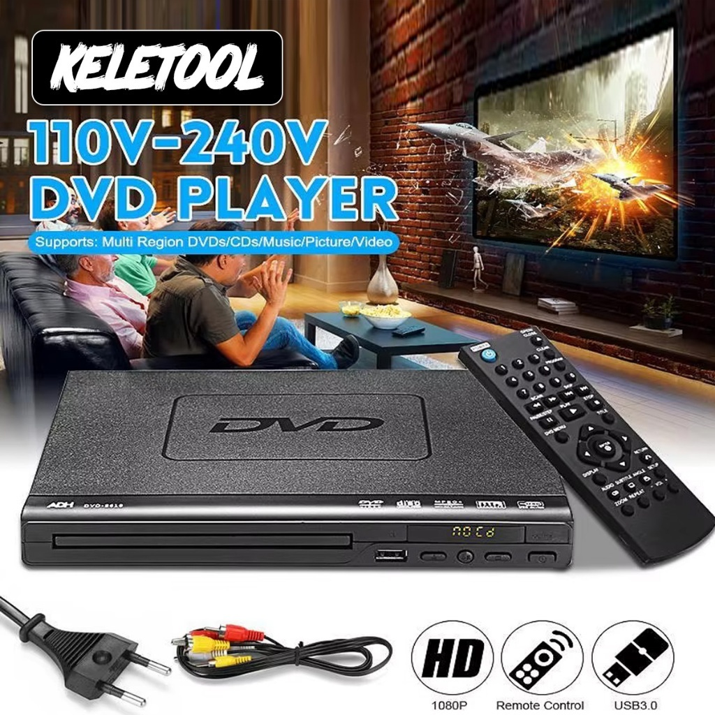 Jual Keletool DVD Player Mini 1080P dengan HDMI dan AV Mendukung DVD ...