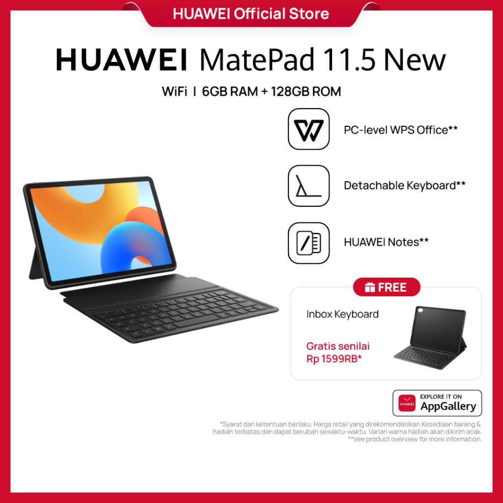 Jual HUAWEI MatePad 11.5-inch New Tablet [6+128GB] | PC-level WPS ...