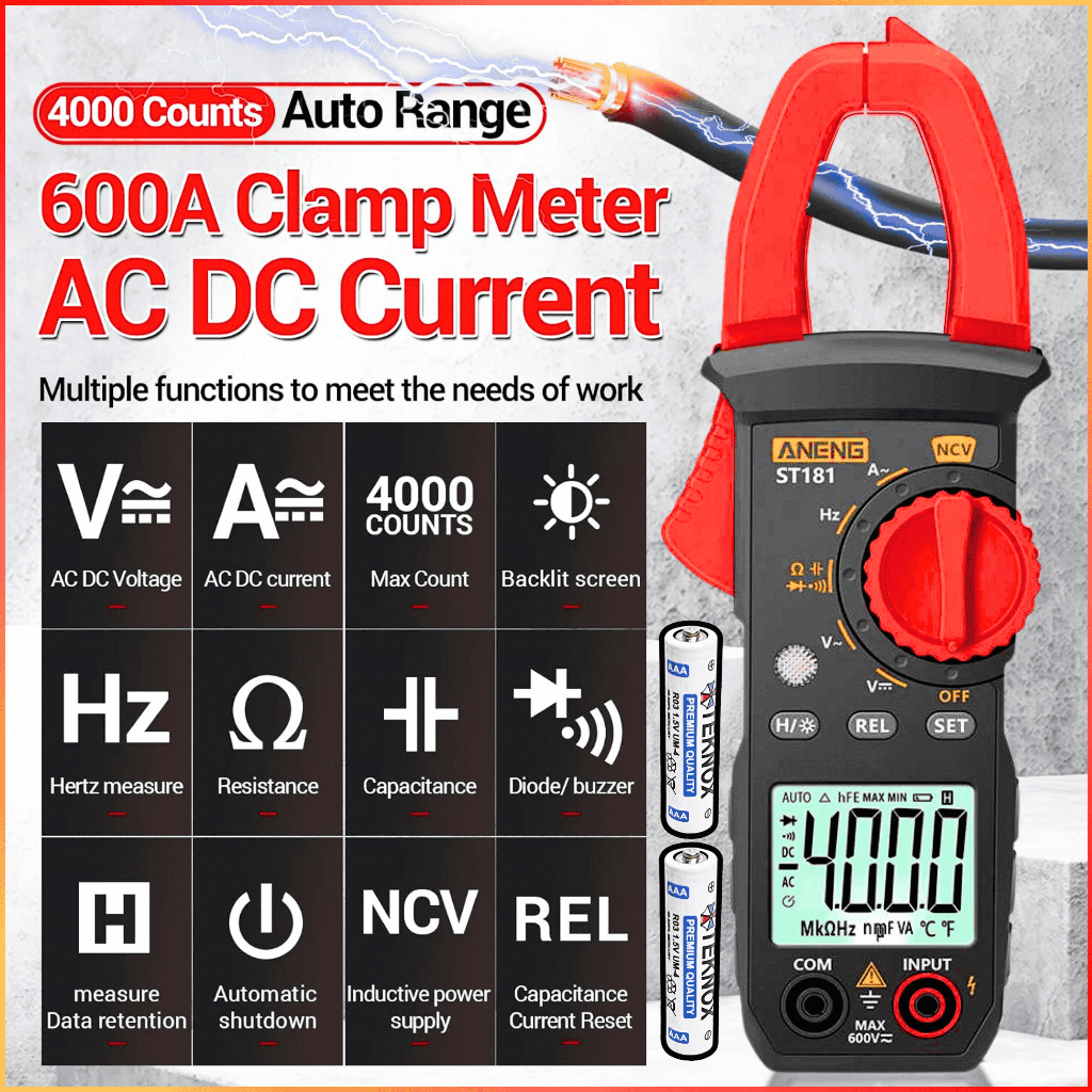 Jual NO LIMIT ANENG Tang Ampere Digital AC DC + Baterai AAA 2 Pcs ...