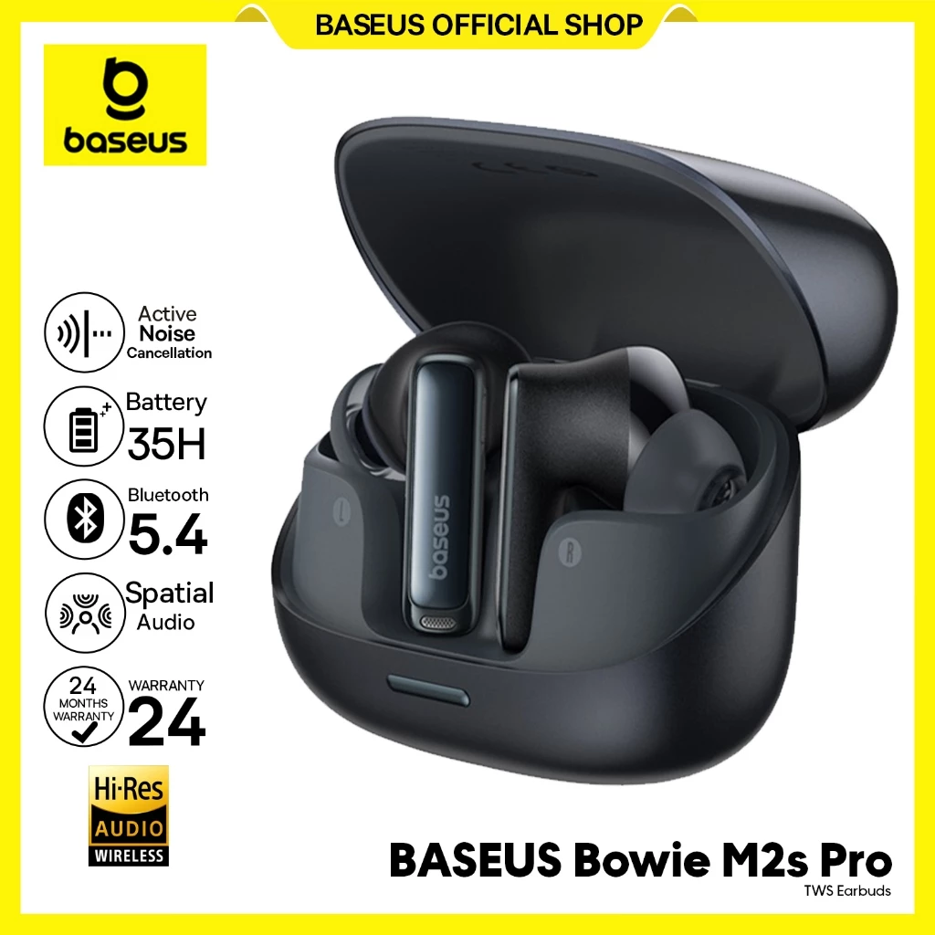 Baseus Bowie M2s Pro IPX 4 ANC ENC Waterproof TWS Hi-Fi Noise Cancellation Super Bass