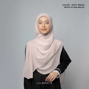 Jilbrave YAFFA HIJAB MALAY Tudung Curve Malaysia Kerudung Segiempat Oval 3 Sisi
