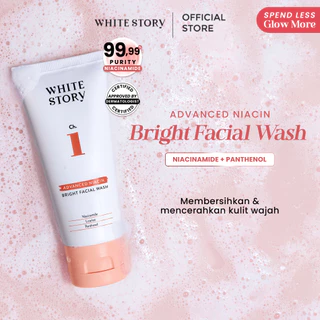 White Story Advanced Niacin Bright Facial Wash - Sabun Pembersih Muka untuk Wajah Cerah & Glowing