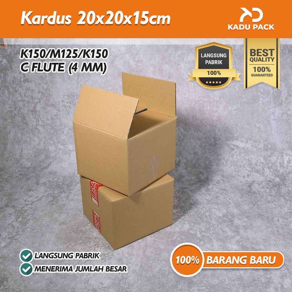 Jual (Harga 10 Pcs) Kardus Karton Box Packing Polos | 20x20x15 cm ...