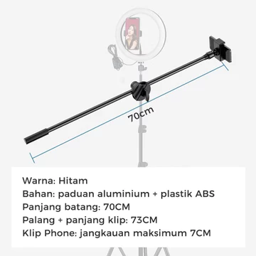 Tripod 70CM Phone Tripod Phone Stand Holder Phone Metal Bracket 360° For Live