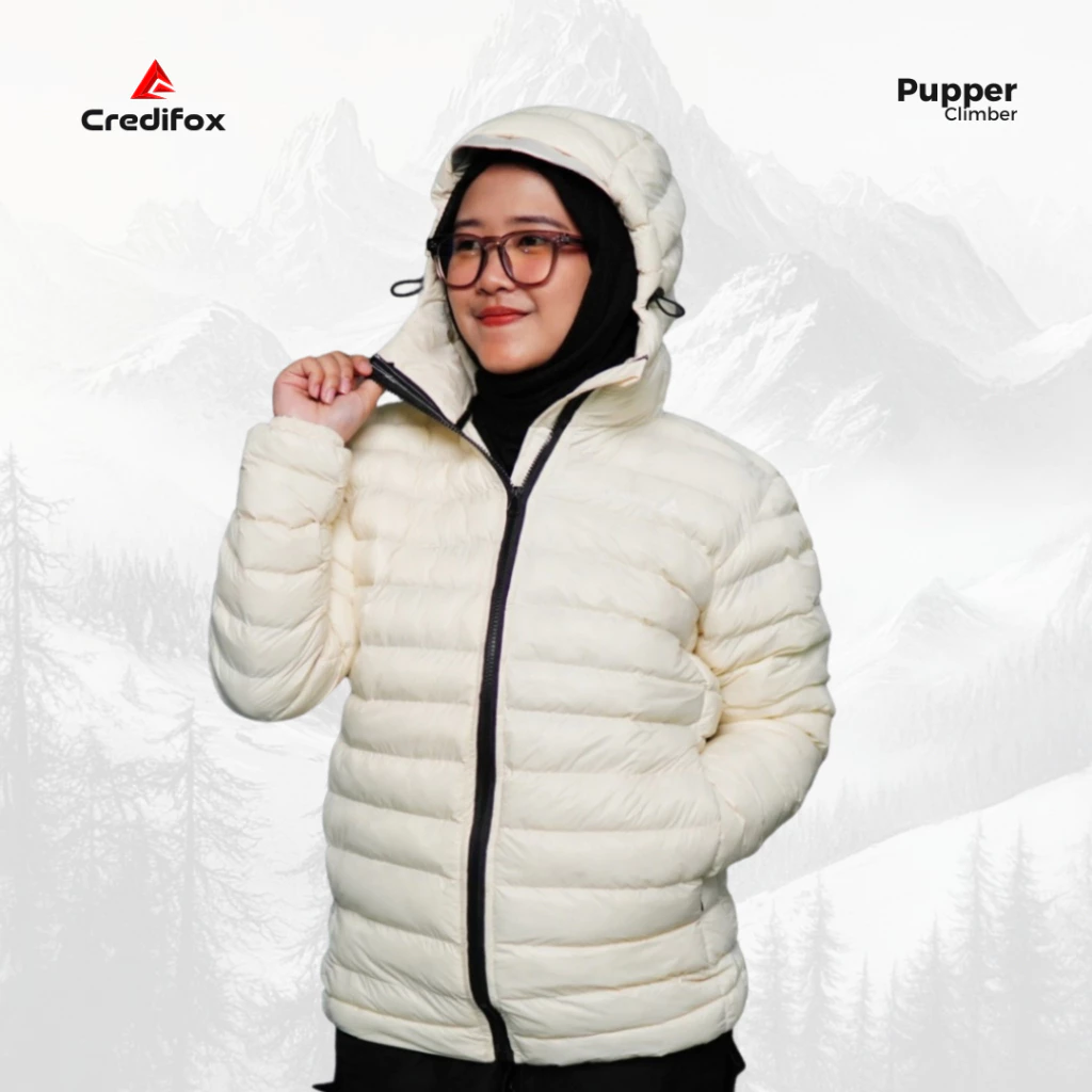 CREDIFOX Jaket Gunung Gorpcore puffer Climber - Jacket Gelembung Bahan Cire - Pupper Jacket - Jaket Musim Dingin