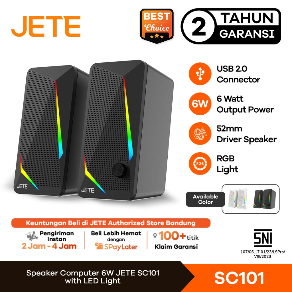 Jual Speaker PC JETE SC101 Komputer Laptop 5 Watt with LED Light ...
