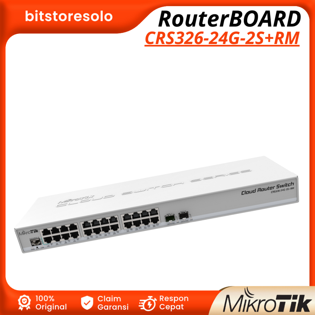 Jual Mikrotik CRS 326 24G 2S+ RM CRS326-24G-2S+RM Routerboard Cloud ...
