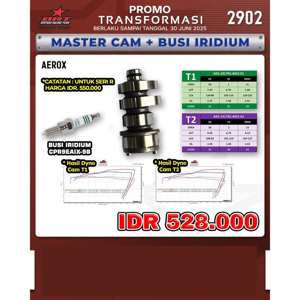 Jual MASTER CAM NOKEN AS AEROX OLD TIPE T1 T2 BRT BINTANG RACING TEAM ...