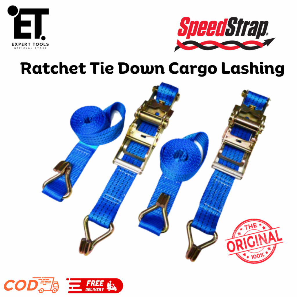 Jual Ratchet Tie Down Cargo Lashing Belt 2 3 Ton X 8 10 15 Meter Biru